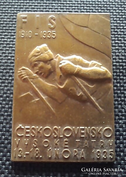 Cseh FIS 1910-1935 . 25x38mm.  kitűző,  jelvény . POSTA VAN !!!