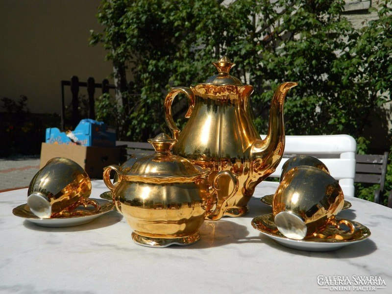Gold plated epiag coffee set