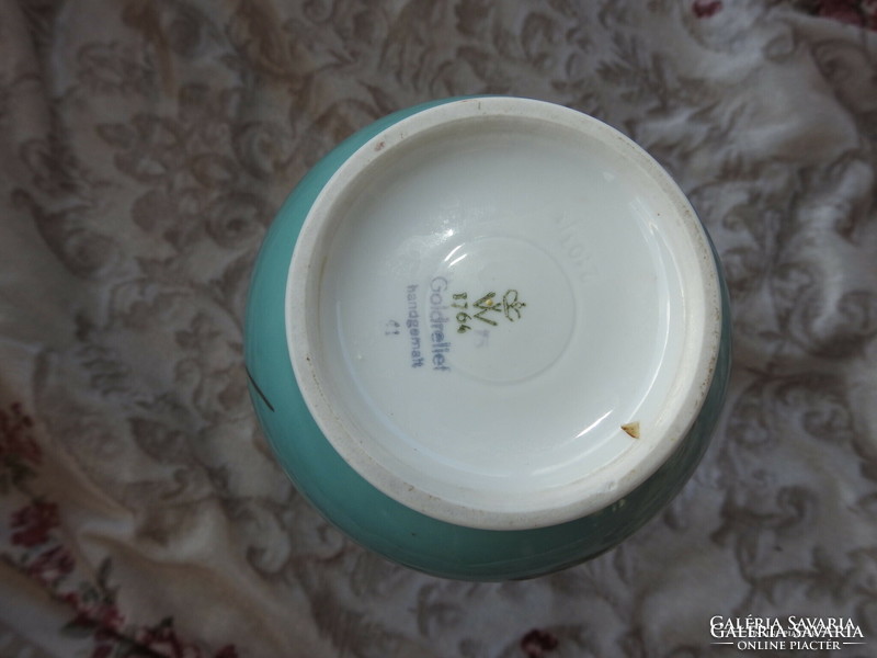 Wallendorf Goldrelief luxus  porcelán váza