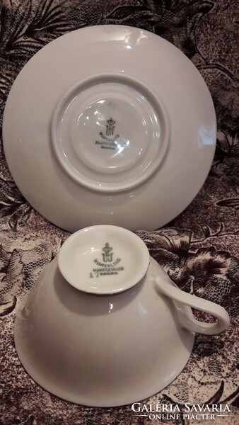 Aranyos porcelán kávés csésze tányérral 1 (L3076)
