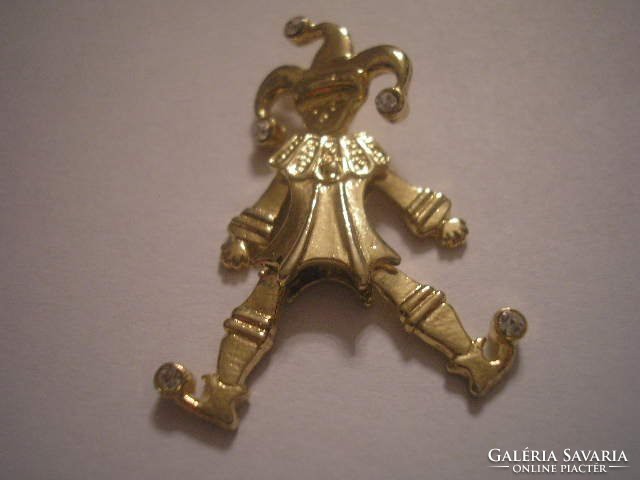N14 hand legs head moves in motion 5 gemstone ornate clown pendant collector rarity gift