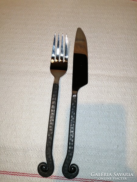 Unique 1 fork and 1 knife. Cutlery. Decoration. Utility tool.