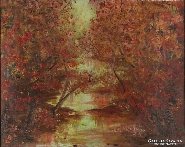 1L156 with catalin sign: autumn landscape with a stream