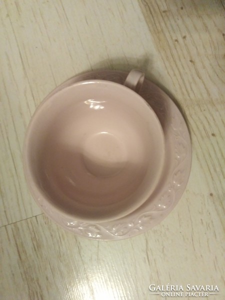 Porcelán kávés - rózsásan