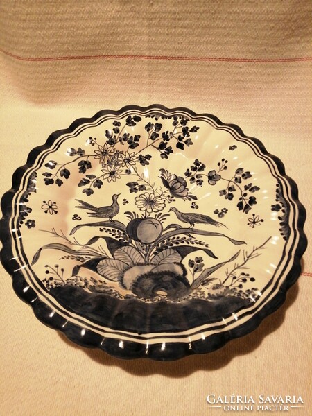 "GEORG SCHMIDER", régi, svájci sorszámozott, kerámia fali tányér, falidísz, dekoráció, kínáló.