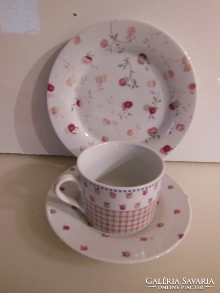 Breakfast set - 3 pcs - os - terzi - apple - porcelain - plate 20 cm - base 16 cm - cup 2.5 dl
