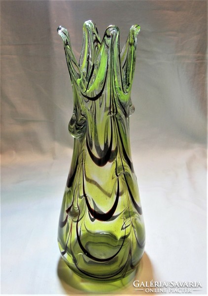 Gyönyörű Cseh üveg váza - 36 cm
