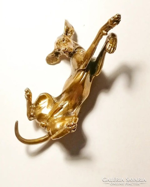 Hungarian Vizsla bronze statue dog