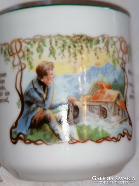 Old love memory mug, Karsbad porcelain