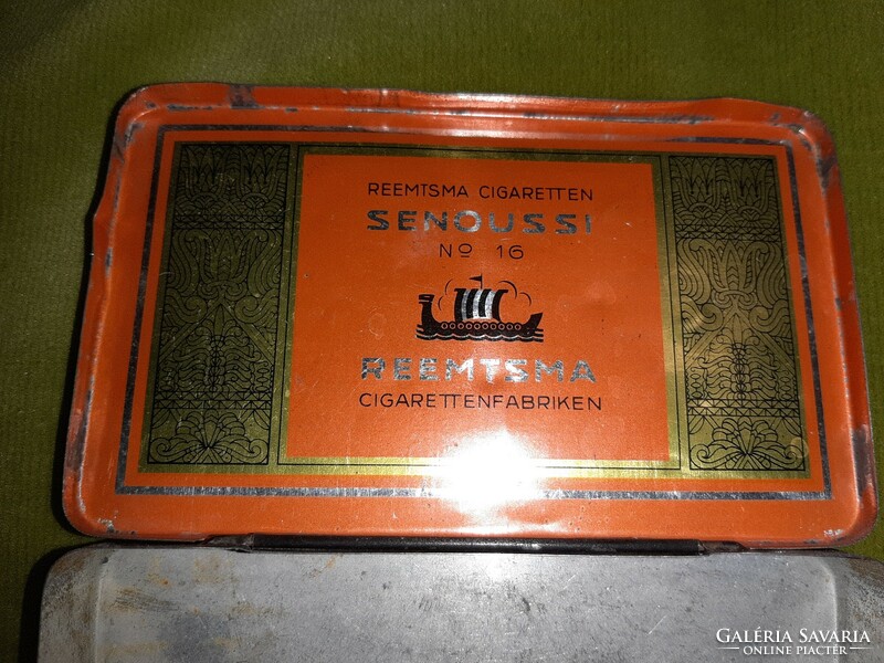 Antique metal cigarette box