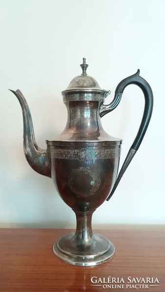 Vintage alpaca large teapot wt. E.P.N.S old pedestal spout 31 cm