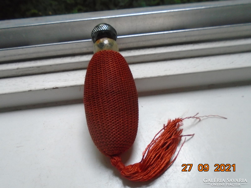 Antique perfume bottle with mesh pump