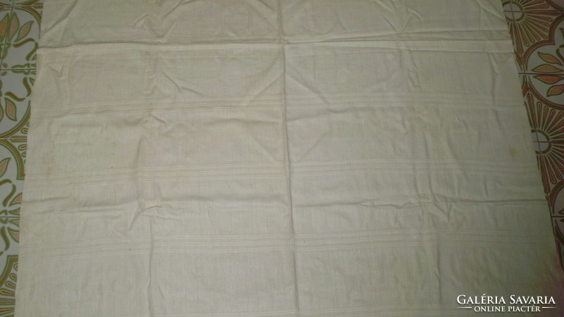 Old linen tablecloth, tablecloth - 185 x 130 cm
