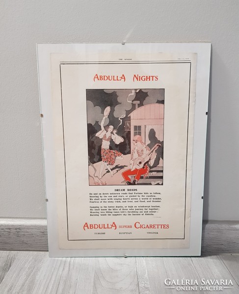 Abdulla Nights cigaretta hirdetés 1928