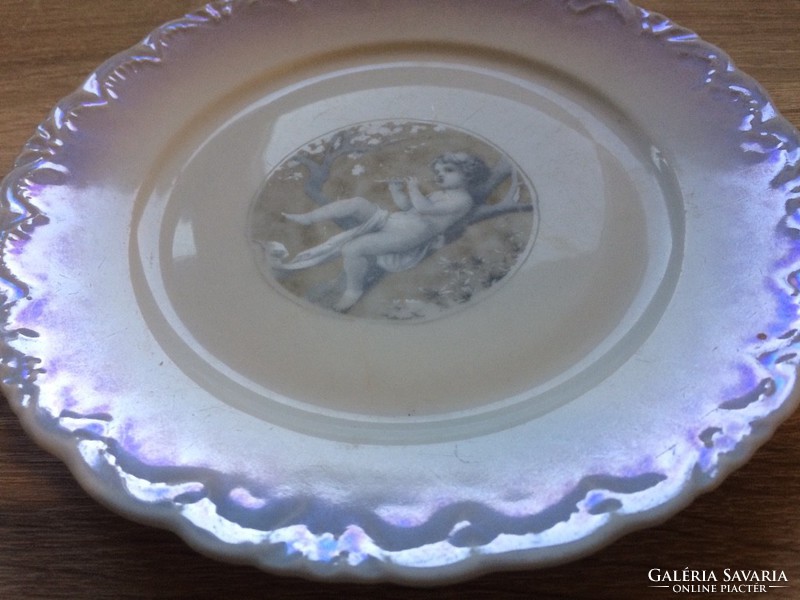 Antique small plate angel, putto 1938-1945