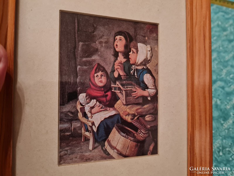 Német gyerekmintás falikép 23x17 cm