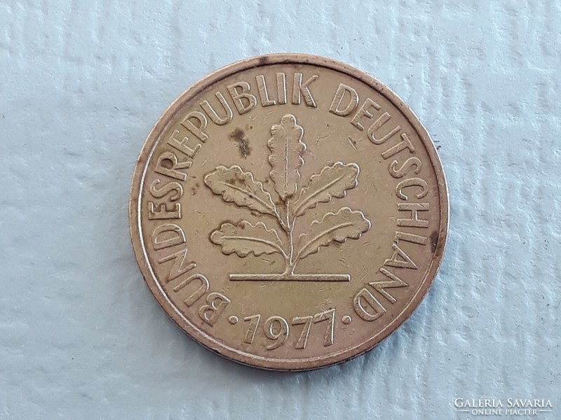 Germany 5 pfennig 1977 j mintmark coin - German 5 pfennig 1977 foreign coin