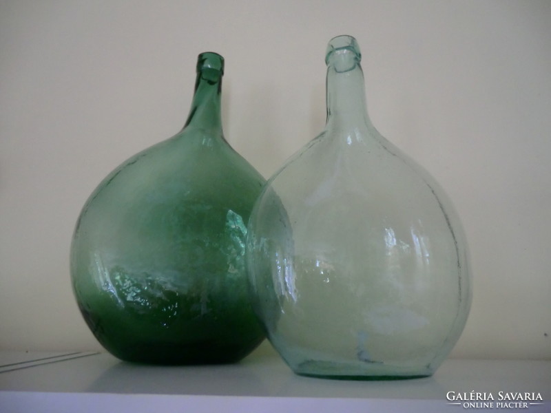 Glass antique same design 4 green glass oval large decor green glass 2x2 pcs