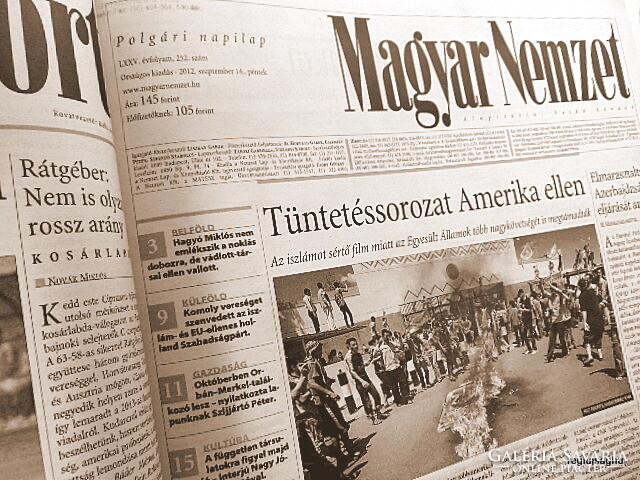 September 14, 2012 / Hungarian nation / birthday!? Original newspaper! No.: 22795