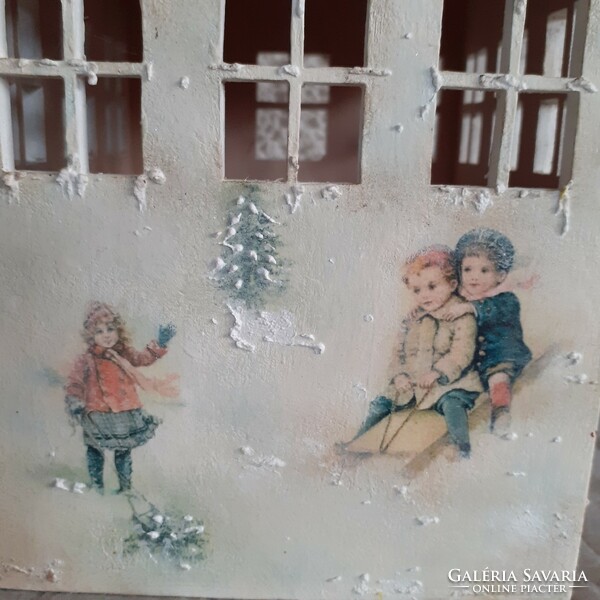 Christmas nostalgia cottage, dollhouse