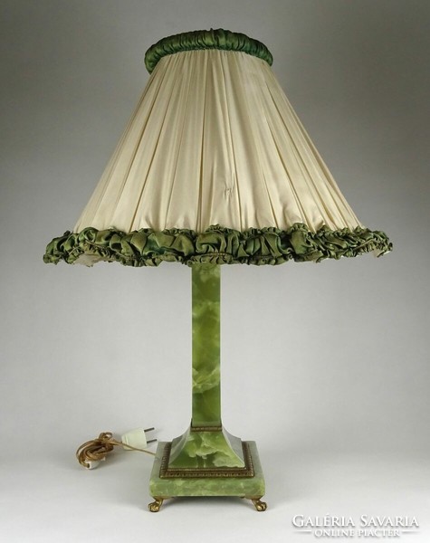 1L269 antique lion's foot green marble table lamp 60 cm