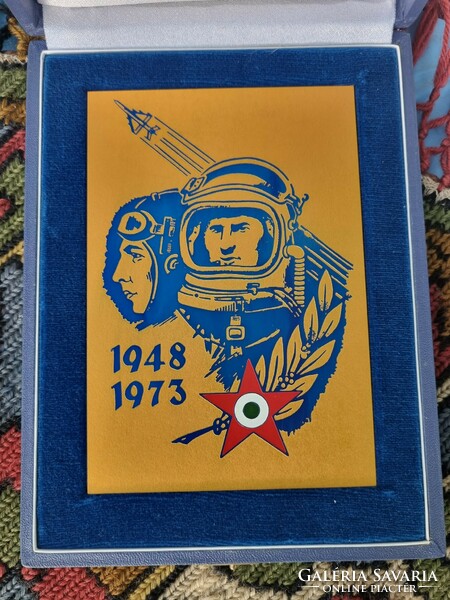 Rare !! Hungarian Soviet cosmonaut commemorative plaque 1948 1973