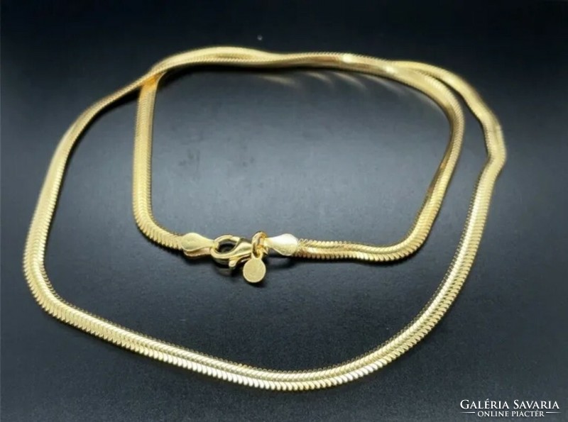 Wonderful silver snake chain, 14k gold-plated, 925, new