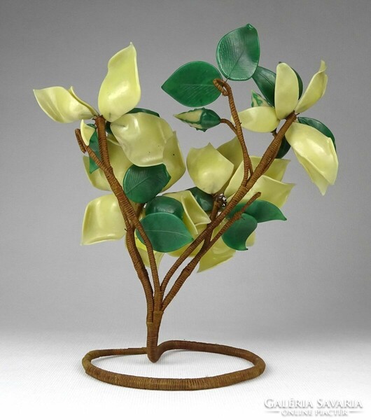 1L314 mid century blown glass decorative object artistic flower composition 21 cm