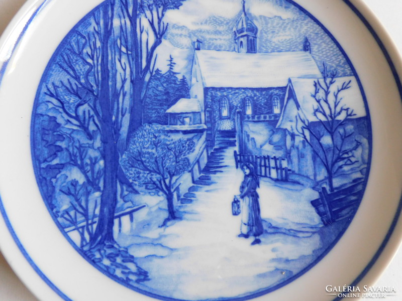 Hutschenreuther Christmas decorative plate with winter portrait 20 cm