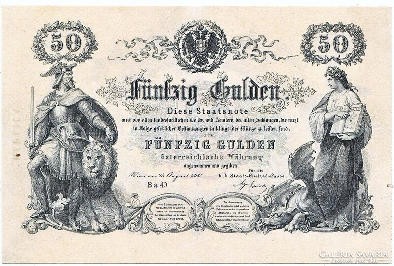 Austria 50 gulden 1866 replica unc