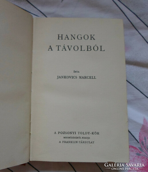 Jankovics Marcell: Hangok a távolból (Pozsonyi Toldi Kör, Franklin Társulat; 1930-as évek)