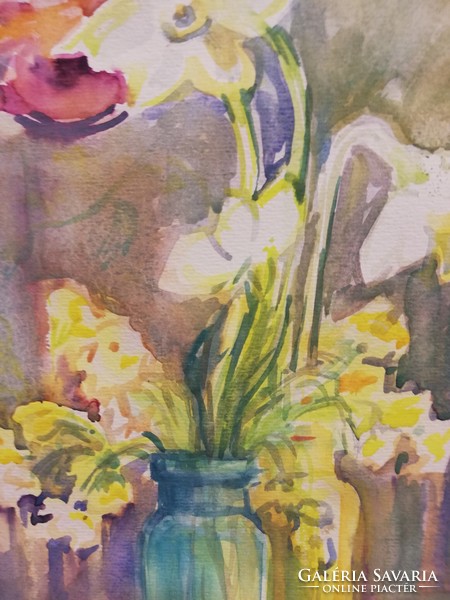 KEMÉNYNÉ PONGÓ ANNA Csendélet tulipánnal