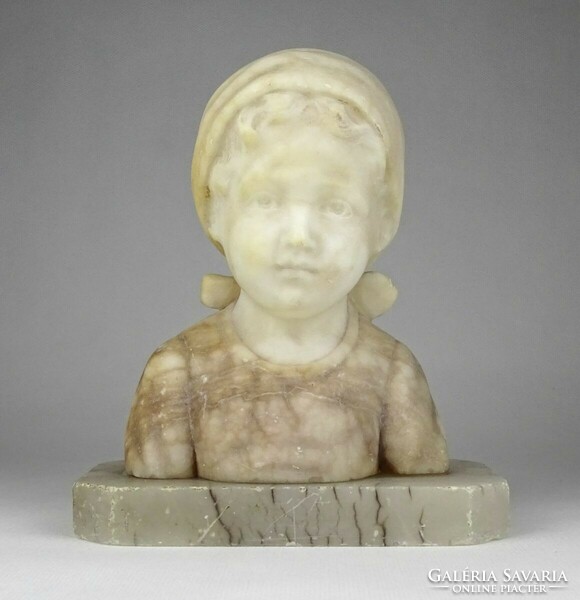 1L325 antique little girl bust marble bust 17 cm