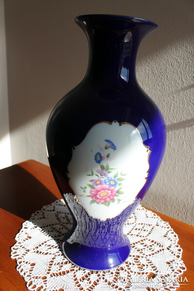 Hollóházi kobaltkék váza eladó