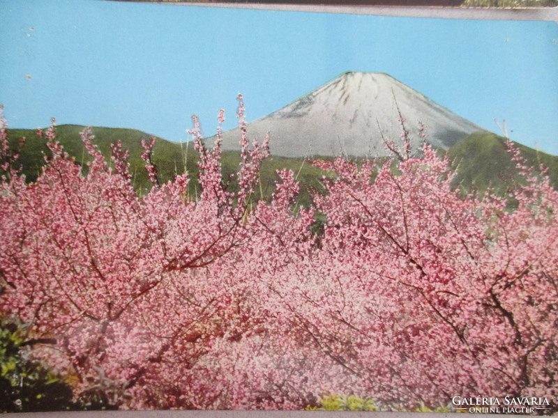 Japán képes levelezőlapok az 1950-es évekből: a Fudzsi (Fuji) hegy és környéke különféle szögekből
