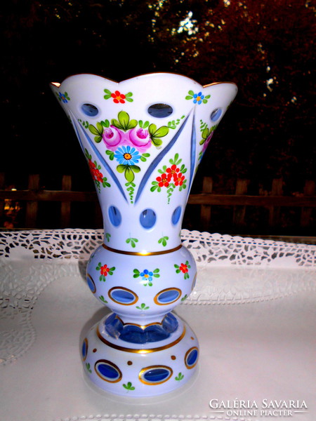 Überfrangos polished, hand-painted vase 20.5 cm