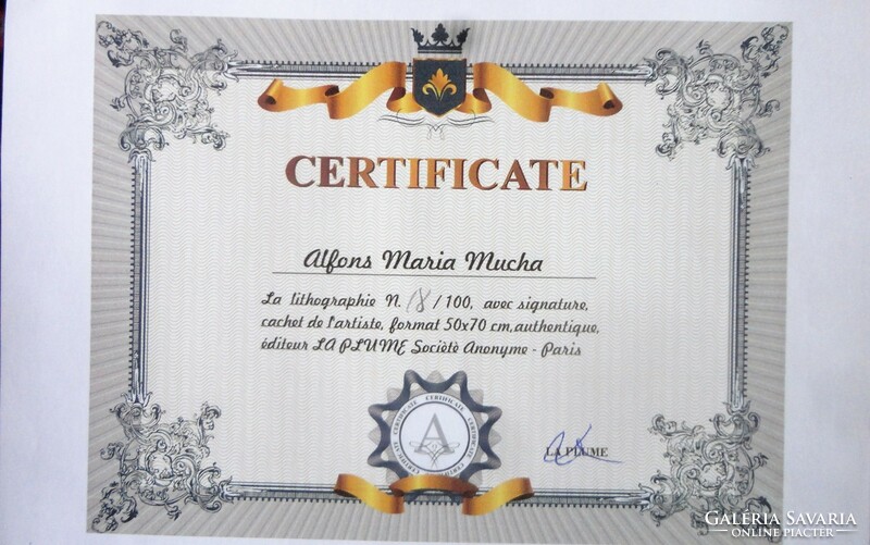 Alphonse Mucha - certifikációval!