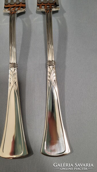 Antique Art Nouveau 6 silver forks in a box