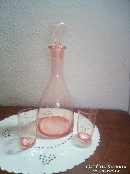 Old pink wine set