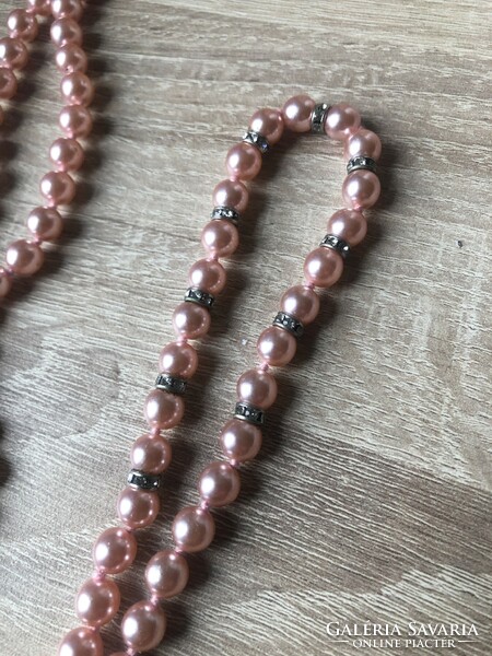 1 Row tekla bead necklace neck blue 84 cm