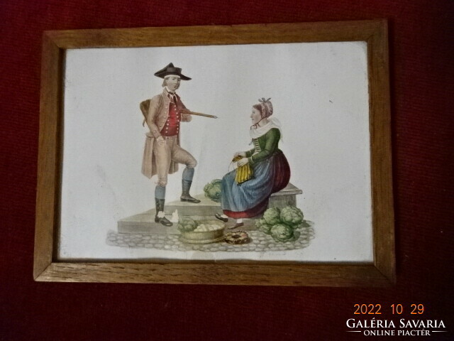 A picture of the folk costumes of Swiss cantons. O.A. Schmid jait. He has! Jokai.