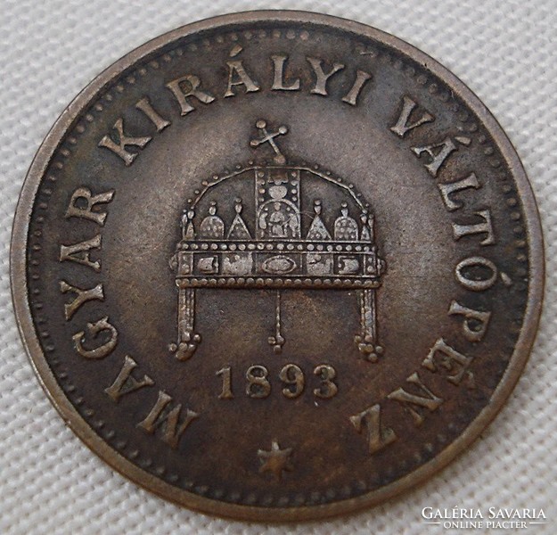 Fj. Hungarian 1 penny 1893. There is mail!