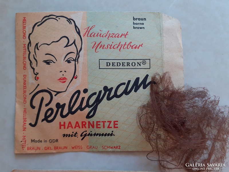 Retro Perligram hajháló régi hajápolási kellék 2 db