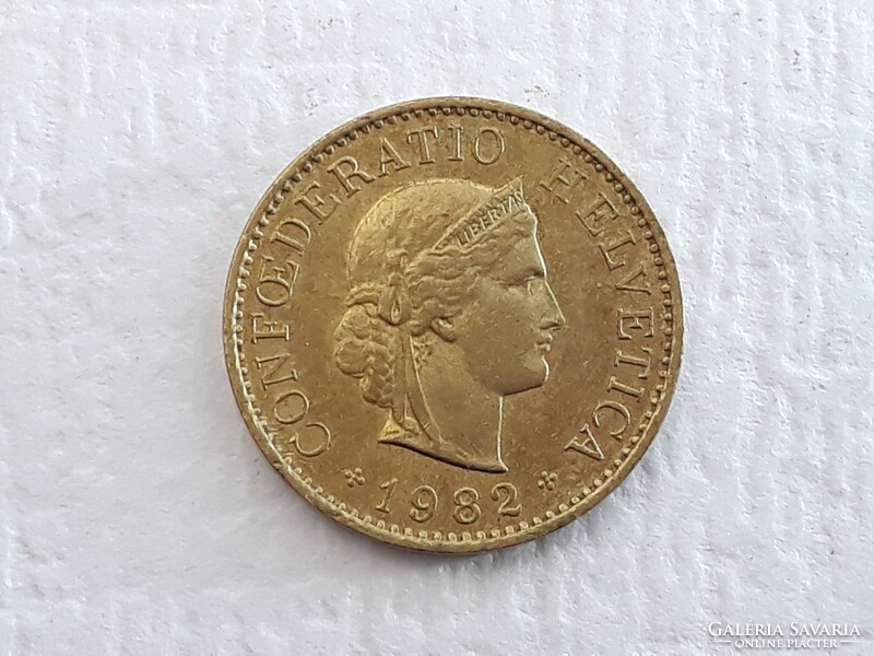 Switzerland 5 rappen 1982 coin - Swiss 5 rappen 1982 confederatio helvetica foreign coin