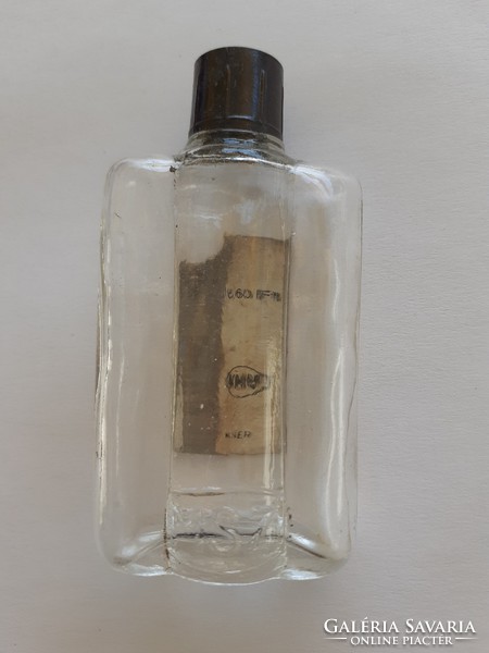 Retro KHV DO DY kölnis üveg régi címkés parfümös palack