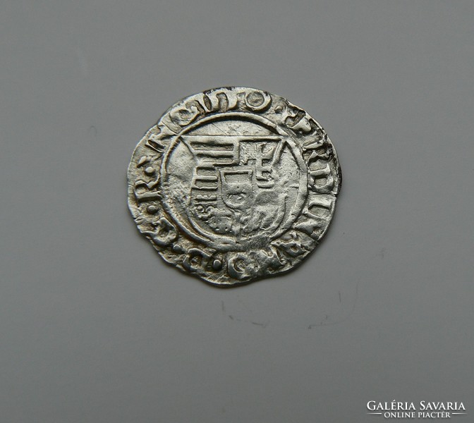Ferdinand I (1526-1564) silver denarius 1550 k-b, (Körmöczbanya) eh: 745, xf+, (diameter: 16 mm)