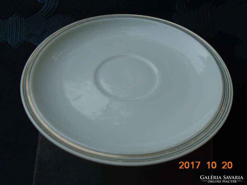 From Rosenthal-winifred series-small plate-with gold-black stripes