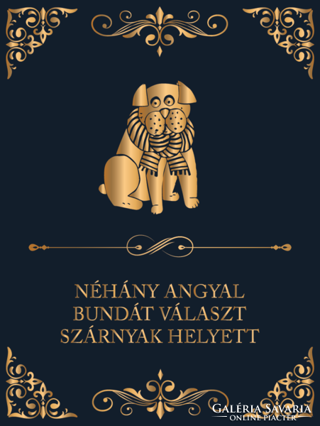 BUNDÁS ANGYAL - kutyás vászonkép idézettel