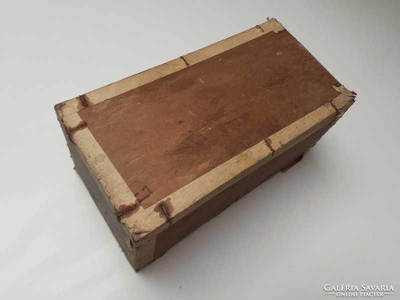 Old wooden cigarette box for smoking trabucos, antique storage box