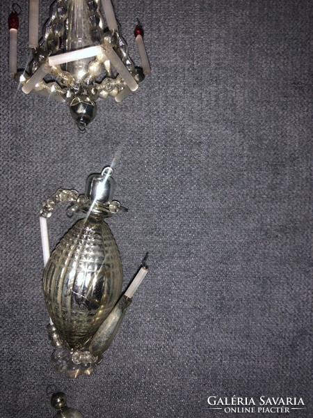 Antique glass Christmas tree decorations, collector's items